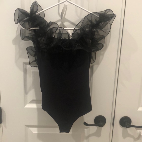 Free People Tops - Free People Haute Wired Bodysuit black XS